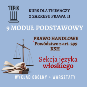 Kurs z zakresu prawa II - sekcja języka włoskiego MP9