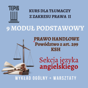 Kurs z zakresu prawa II - sekcja języka angielskiego MP9